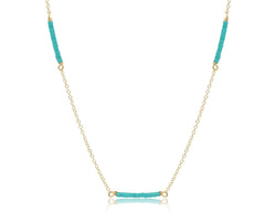 15" Choker Simplicity Chain Gold - Hope Bliss - Turquoise
