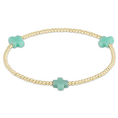 Signature Cross 2mm Gold Bracelet
