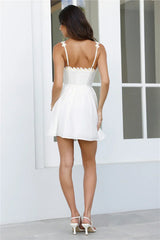 Delicate Daisy Mini Dress White