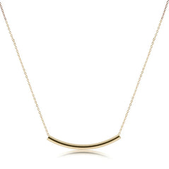 16" Necklace Gold - Bliss Bar Smooth Gold