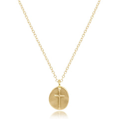16" Necklace Gold - Inspire Small Gold Disc