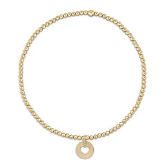 egirl Classic Gold 2mm Bracelet - Love Small Gold Disc