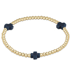Extends Signature Cross 3mm Gold Bracelet