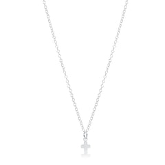 16" Necklace Sterling - Signature Cross Small Sterling Charm