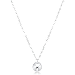 16" Necklace Sterling - Classic Sterling 10mm Charm