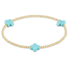 Signature Cross 2mm Gold Bracelet