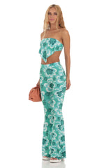 Floral Two Piece Set in Green