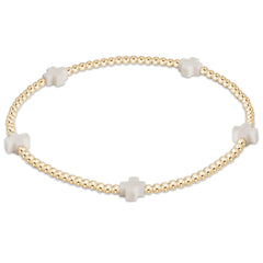 Signature Cross Small 2mm Gold Bracelet