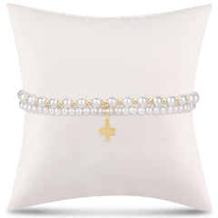 enewton Extends - grateful for you gift stack - pearl signature cross charm