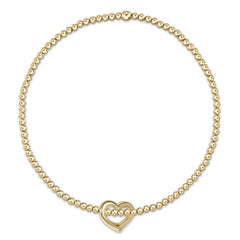 egirl Classic Gold 2mm Bracelet - Love Small Gold Charm