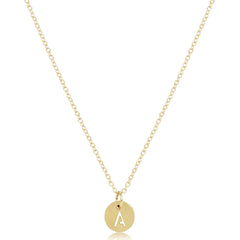 16" Necklace Gold - Respect Small Gold Disc