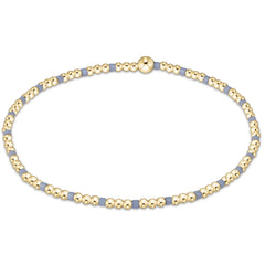 Gameday Hope Sincerity Pattern 2mm Bead Bracelet - Light Blue