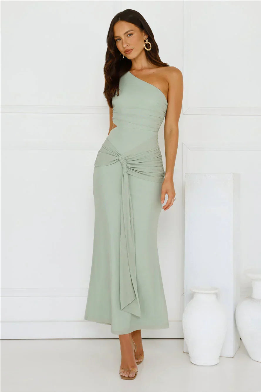 one shoulder mesh maxi dress Style Capital – Molly Lace Color:FIRST BLUSH Evening Dress Black Strapless Launchdate:2025-05-05 Diagonal ruching cascades seamlessly
