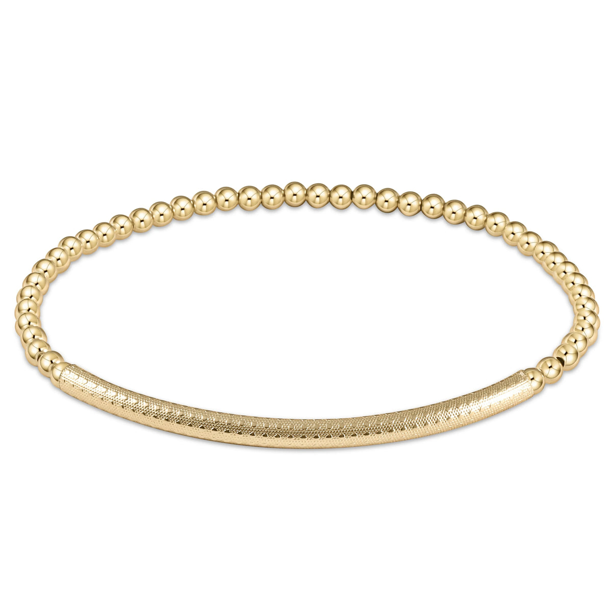 Bliss Bar Textured Gold 3mm Bracelet