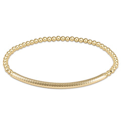 Bliss Bar Textured Gold 3mm Bracelet