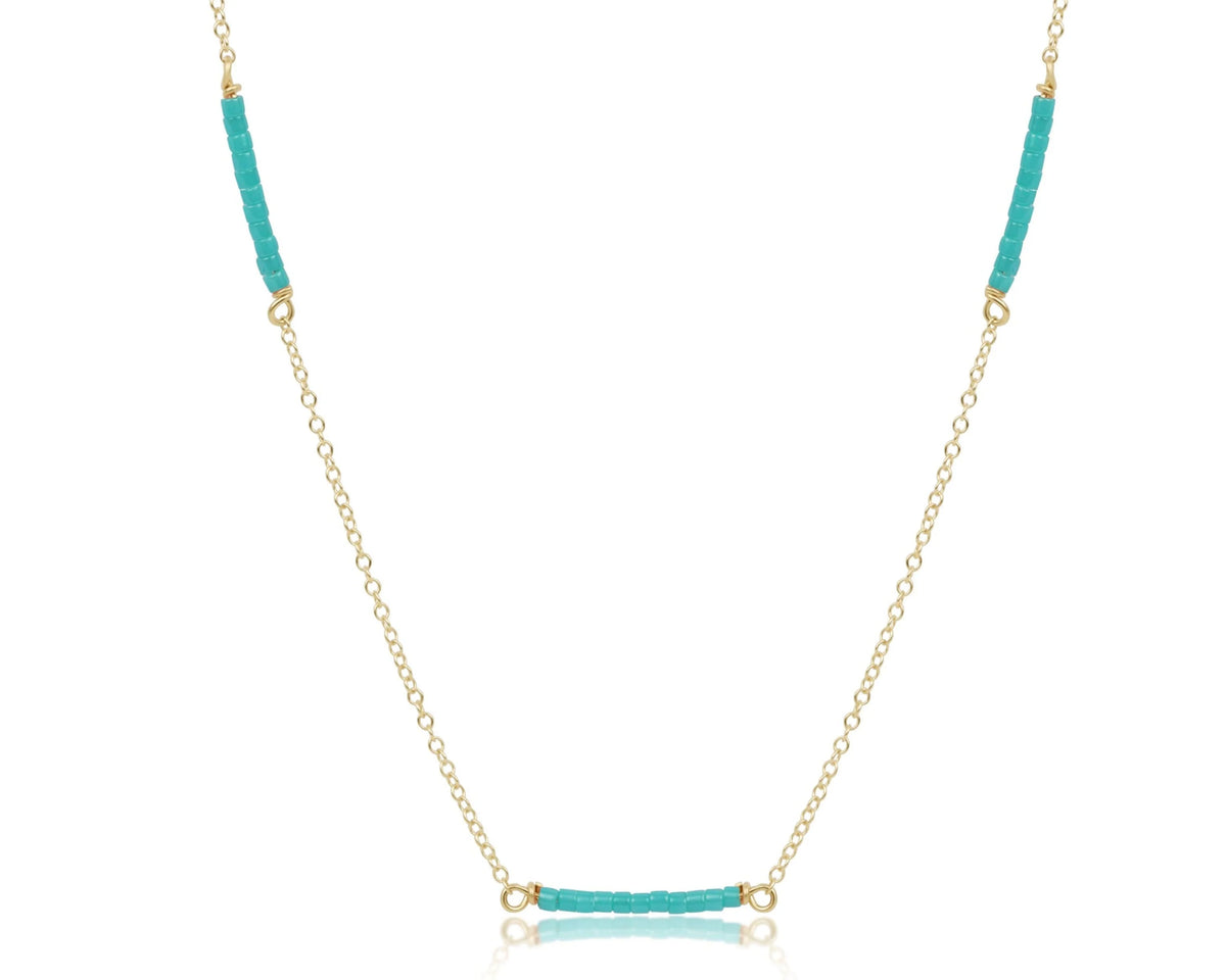 15" Choker Simplicity Chain Gold - Hope Bliss - Turquoise
