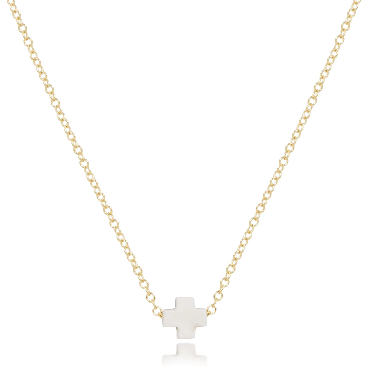 egirl 14" Necklace Gold - Signature Cross Small