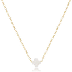 16" Necklace Gold - Signature Cross Small