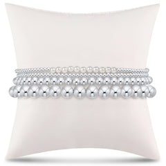 everyday sterling stack of 4 - pearl