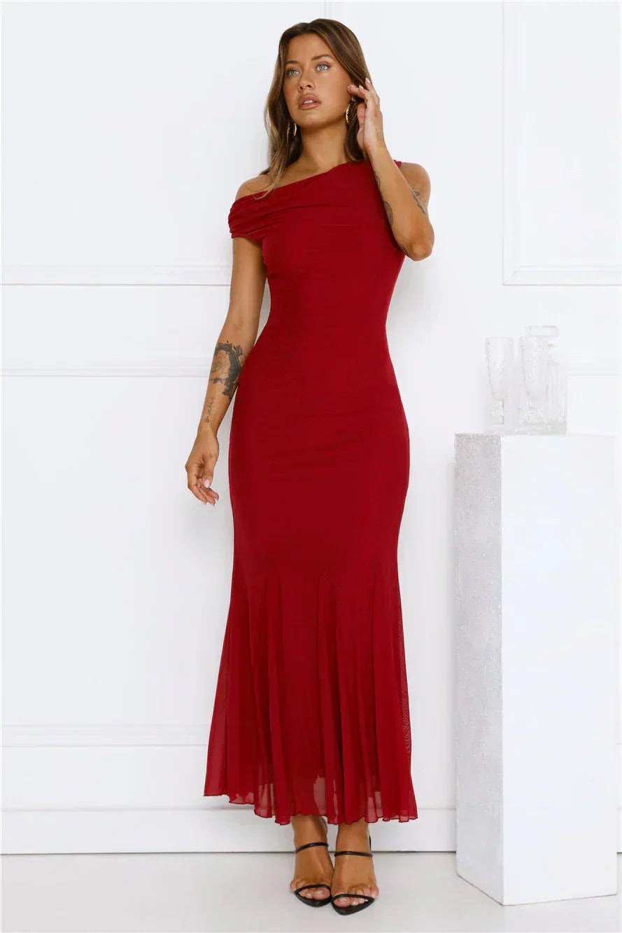 Moonlit Mischief Mesh Maxi Dress