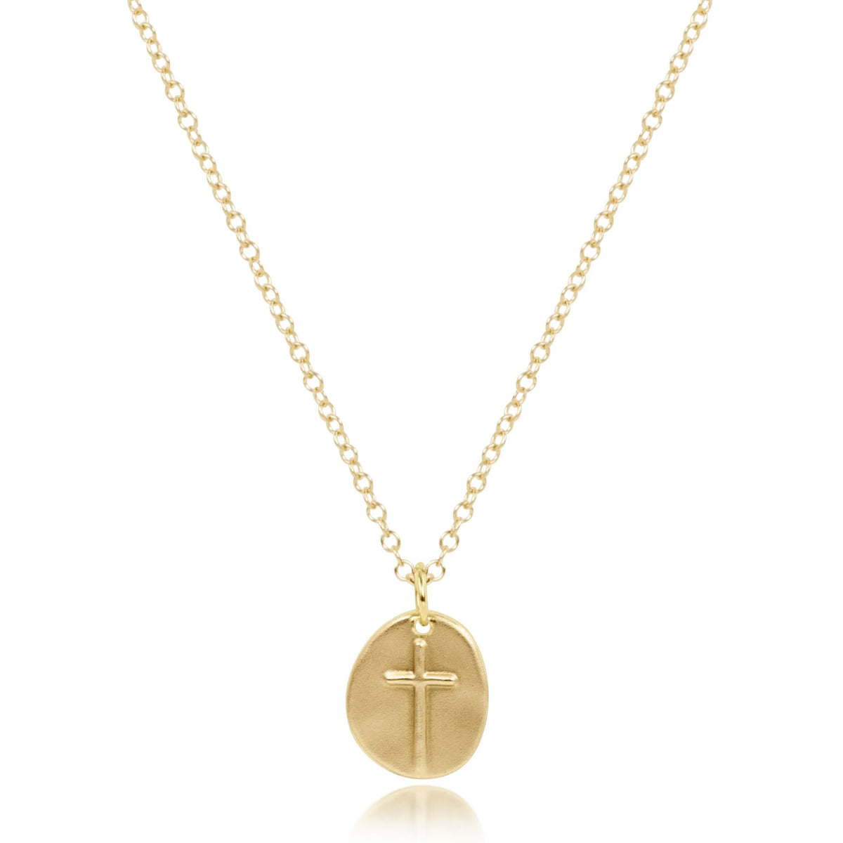 16" Necklace Gold - Inspire Small Gold Disc