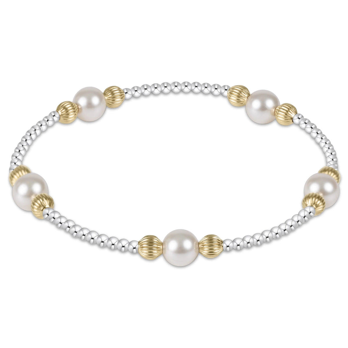 Purpose Pearl 6mm Dignity Mixed Metal Bracelet