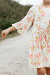 HELLO MINI Twirling In Tulips Dress White