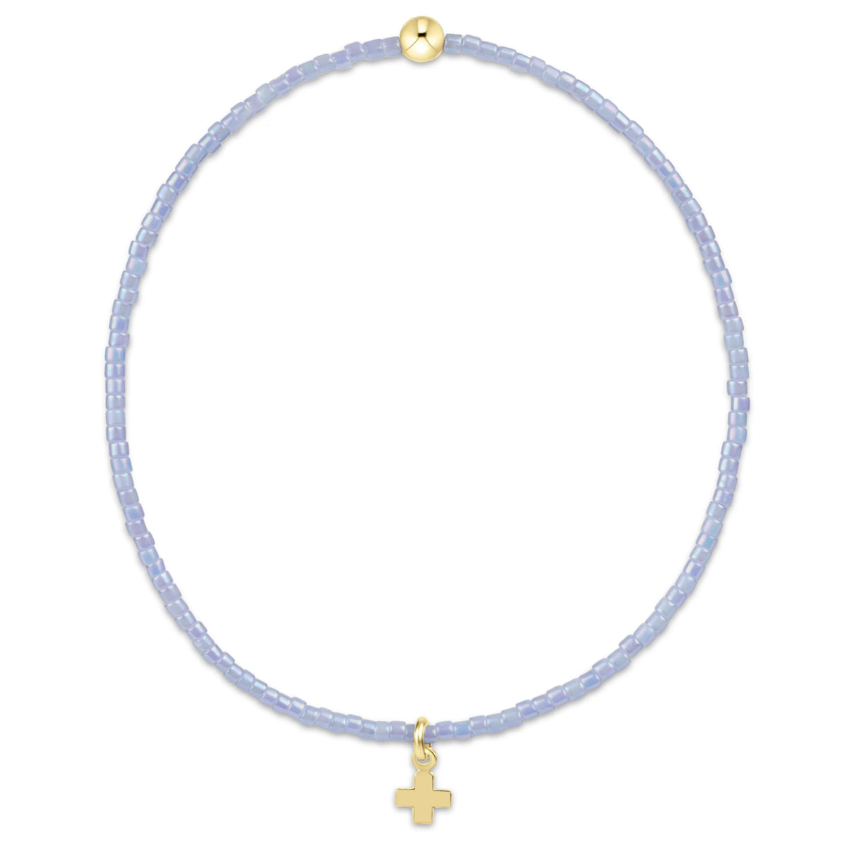 Hope Classic Ocean Mist Bracelet - Signature Cross Small Gold Charm