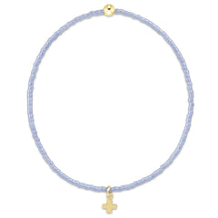 Hope Classic Ocean Mist Bracelet - Signature Cross Small Gold Charm