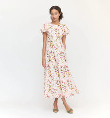 Couturebud The Dominique Dress - Pink Bluebonnet