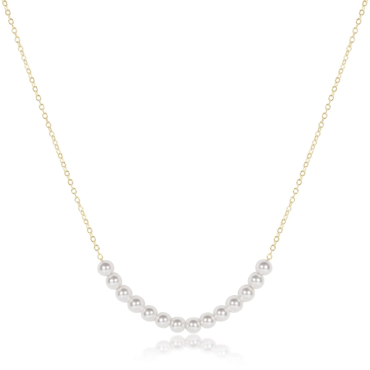 16" Necklace Gold - Beaded Bliss Pearl
