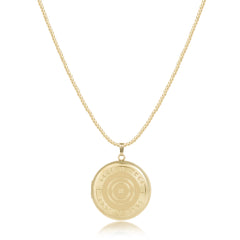 Choker Beaded - Classic Gold 2mm - Cherish Large Gold Locket