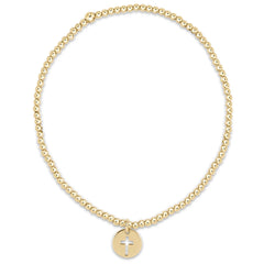 egirl Classic Gold 2mm Bracelet - Blessed Small Gold Disc