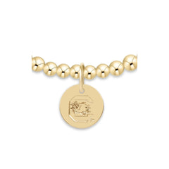 eCOLLEGIATE Classic Gold 3mm Bracelet - South Carolina Disc