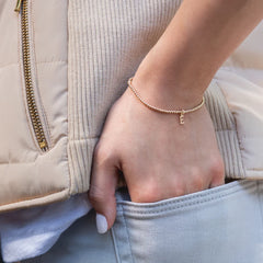 Classic Gold 2mm Bracelet - Respect Gold Charm