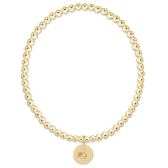 eCOLLEGIATE Classic Gold 3mm Bracelet - South Carolina Disc