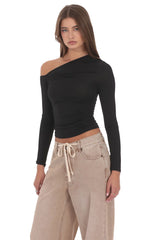 Off Shoulder Top in Black