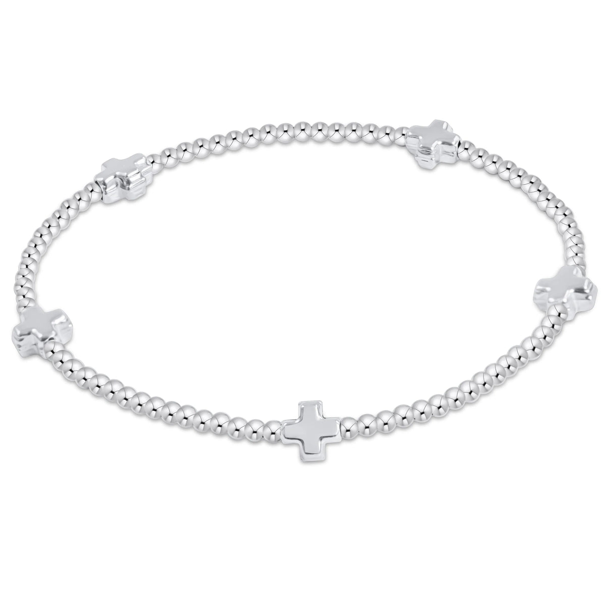 Signature Cross Small 2mm Sterling Bracelet - Sterling