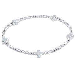 Signature Cross Small 2mm Sterling Bracelet - Sterling
