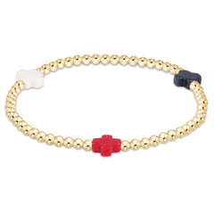 Signature Cross 3mm Gold Bracelet - Firecracker