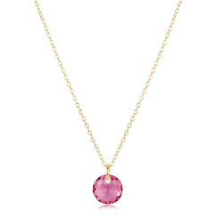 16" Necklace Gold - Reflection Small Charm - 10