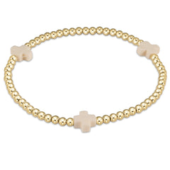 Signature Cross 3mm Gold Bracelet