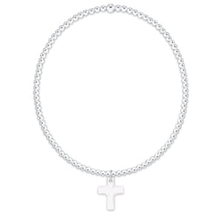 Classic Sterling 2mm Bracelet - Blessed Crystal Charm