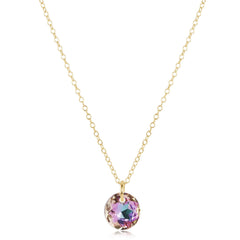 16" Necklace Gold - Reflection Small Charm - 06