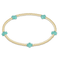 egirl Signature Cross Small 2mm Gold Bracelet