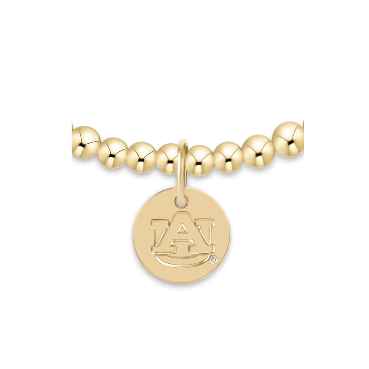eCOLLEGIATE Classic Gold 3mm Bracelet - Auburn Disc