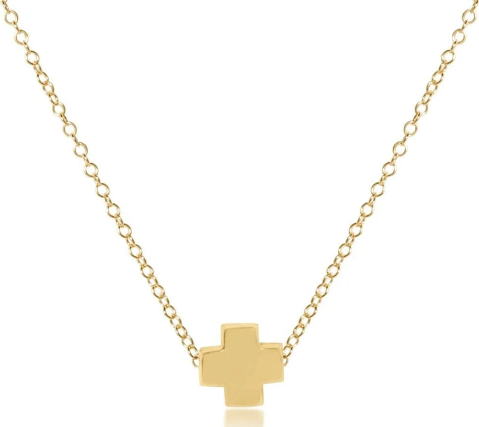 egirl 14" Necklace Gold - Signature Cross Gold