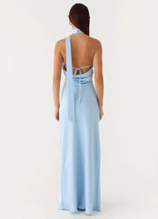 Keena Scarf Maxi Dress - Blue