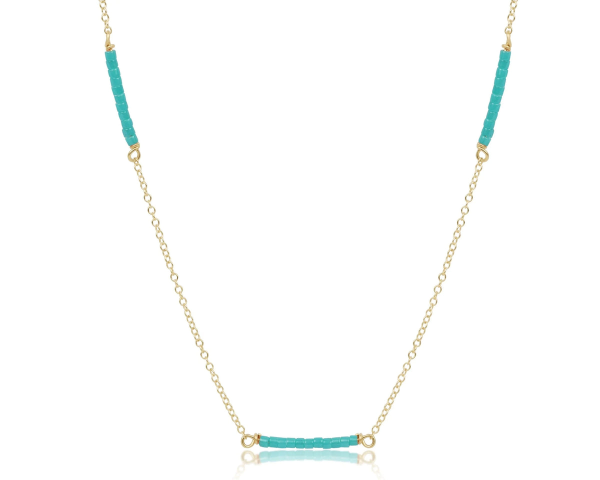 15" Choker Simplicity Chain Gold - Hope Bliss - Sea Glass