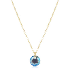 16" Necklace Gold - Reflection Small Charm - 03